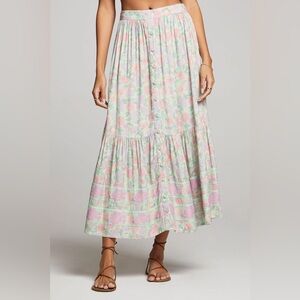 Saltwater Luxe Osiris floral midi skirt